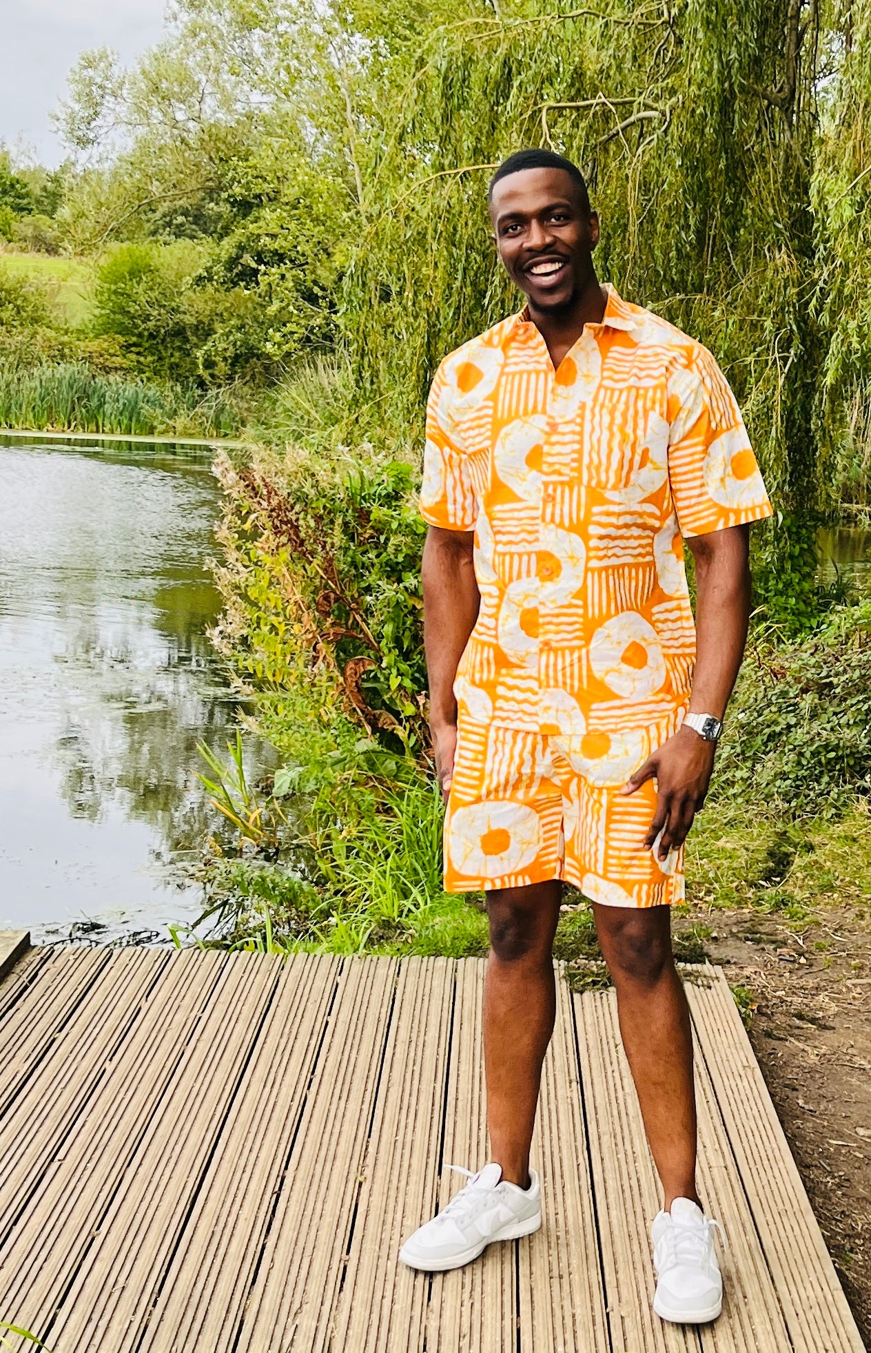 Musa Men s Mustard Yellow 2 piece in Shirt Shorts by Eldimaa Fashion