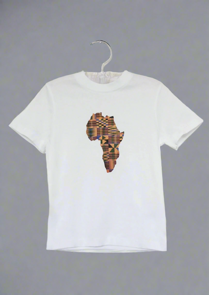 The Obi Kente Map of Africa T-Shirt for Boys Eldimaa Fashion